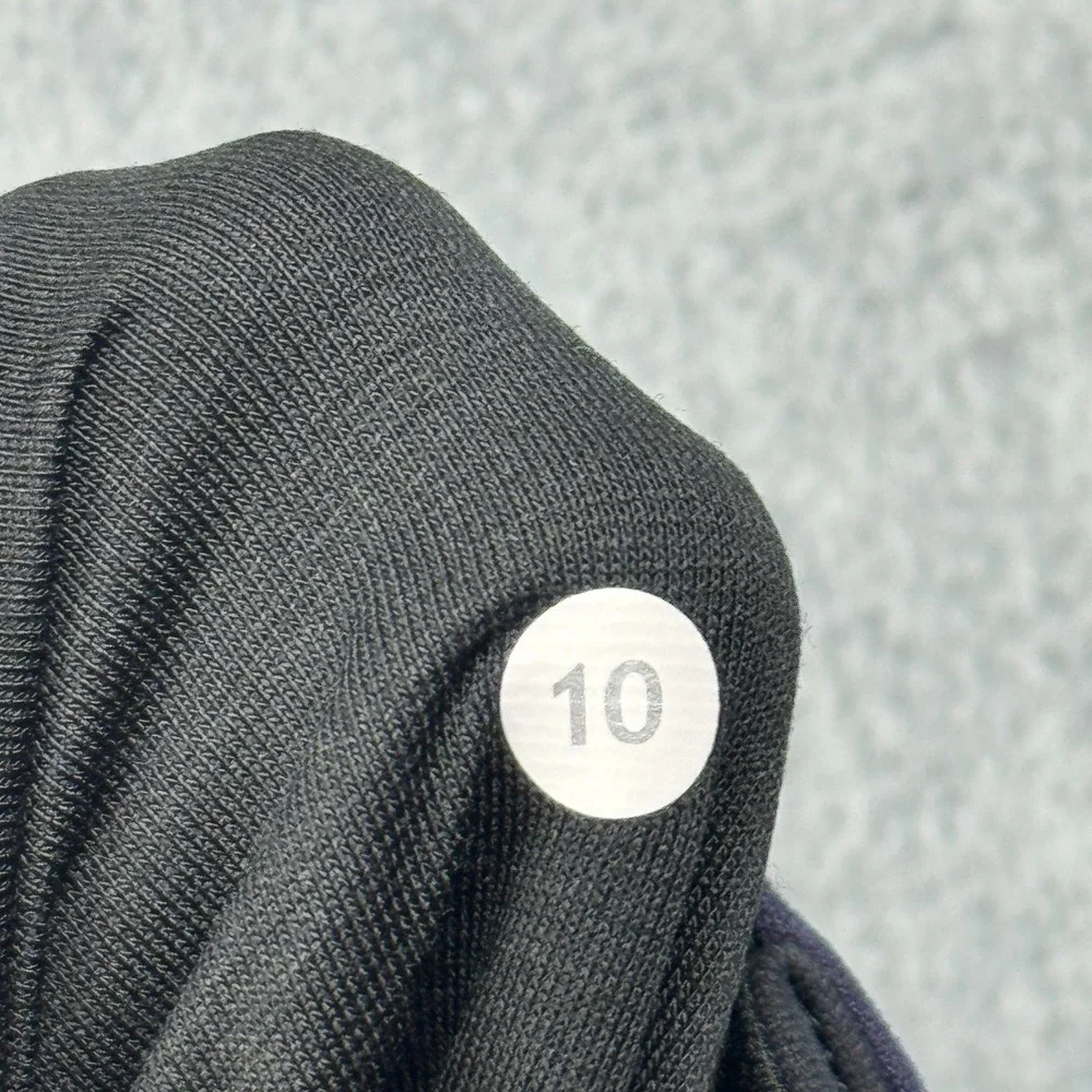 Lululemon Womens Leggings 10 Purple Black Wunder Under Cropped‎ 23